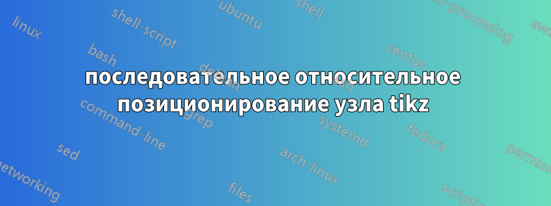 последовательное относительное позиционирование узла tikz