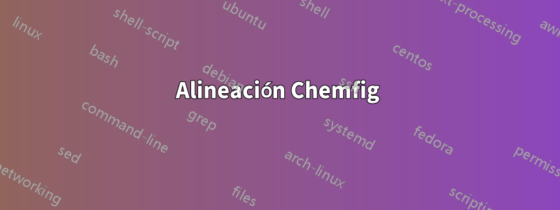 Alineación Chemfig