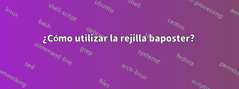 ¿Cómo utilizar la rejilla baposter?