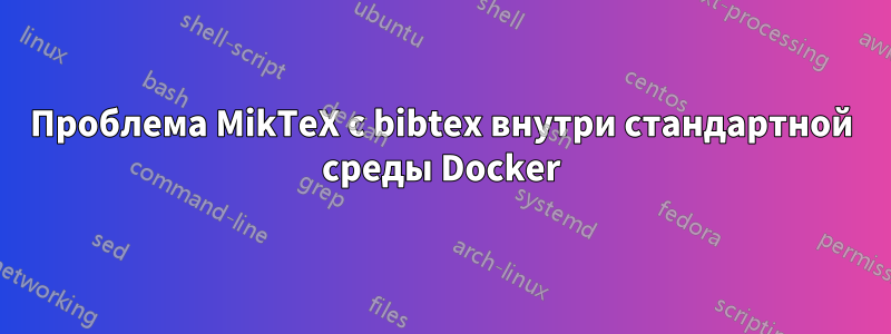 Проблема MikTeX с bibtex внутри стандартной среды Docker