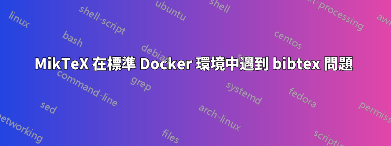 MikTeX 在標準 Docker 環境中遇到 bibtex 問題