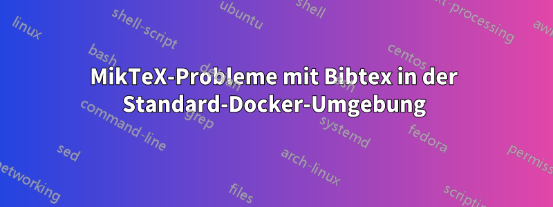 MikTeX-Probleme mit Bibtex in der Standard-Docker-Umgebung