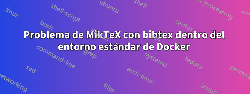 Problema de MikTeX con bibtex dentro del entorno estándar de Docker