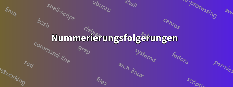 Nummerierungsfolgerungen 