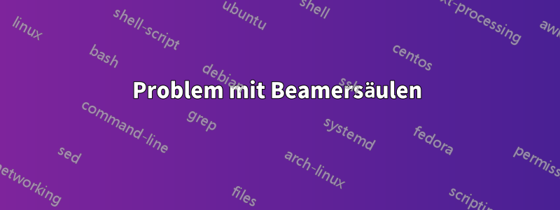 Problem mit Beamersäulen