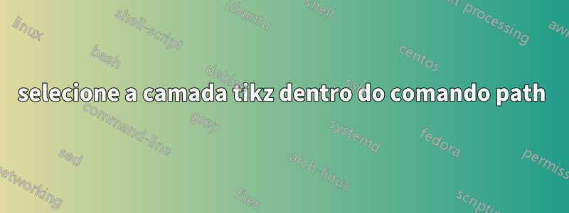 selecione a camada tikz dentro do comando path