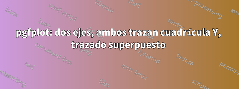 pgfplot: dos ejes, ambos trazan cuadrícula Y, trazado superpuesto