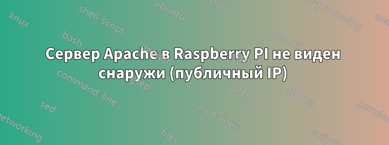 Сервер Apache в Raspberry PI не виден снаружи (публичный IP)