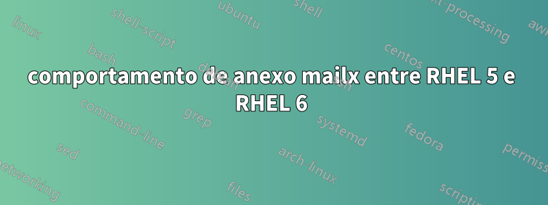 comportamento de anexo mailx entre RHEL 5 e RHEL 6
