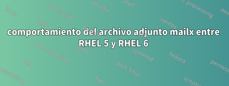 comportamiento del archivo adjunto mailx entre RHEL 5 y RHEL 6