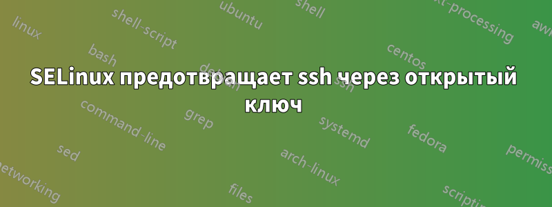 SELinux предотвращает ssh через открытый ключ