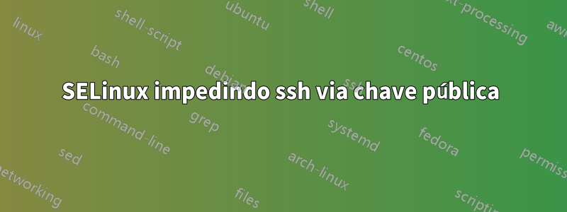 SELinux impedindo ssh via chave pública