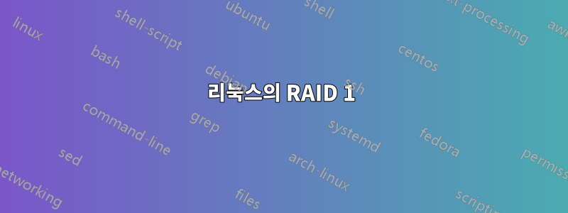 리눅스의 RAID 1