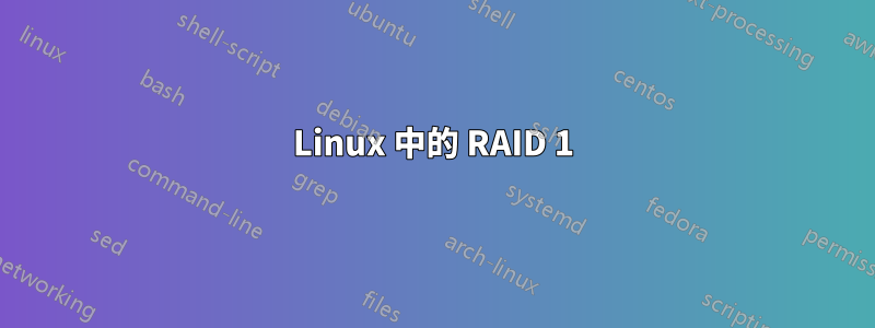 Linux 中的 RAID 1
