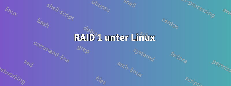 RAID 1 unter Linux