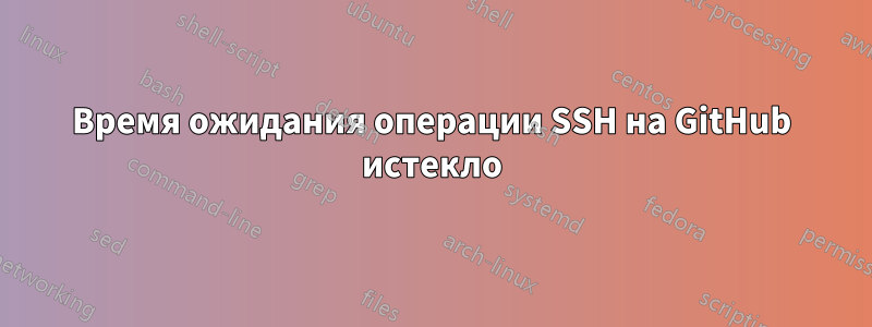 Время ожидания операции SSH на GitHub истекло
