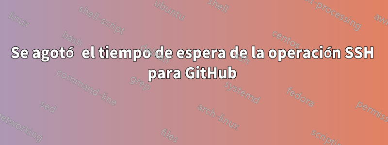 Se agotó el tiempo de espera de la operación SSH para GitHub