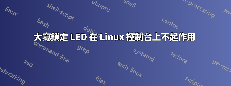 大寫鎖定 LED 在 Linux 控制台上不起作用