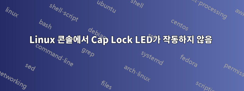 Linux 콘솔에서 Cap Lock LED가 작동하지 않음