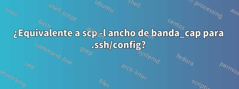 ¿Equivalente a scp -l ancho de banda_cap para .ssh/config?