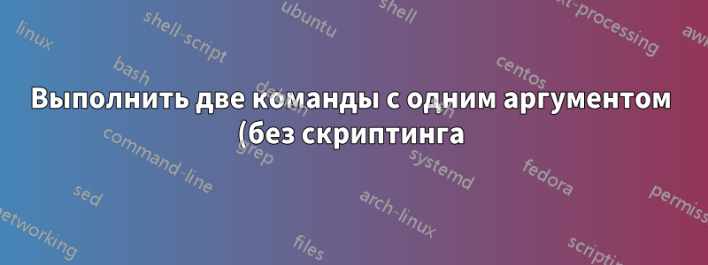 Выполнить две команды с одним аргументом (без скриптинга)