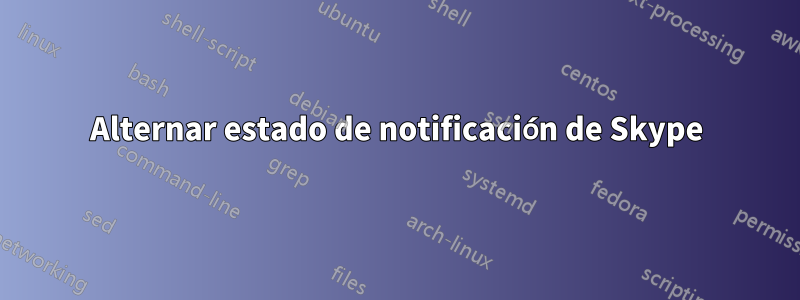 Alternar estado de notificación de Skype