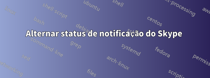Alternar status de notificação do Skype