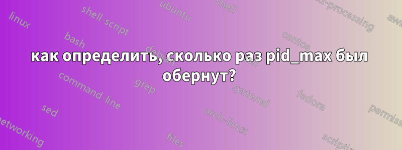 как определить, сколько раз pid_max был обернут?