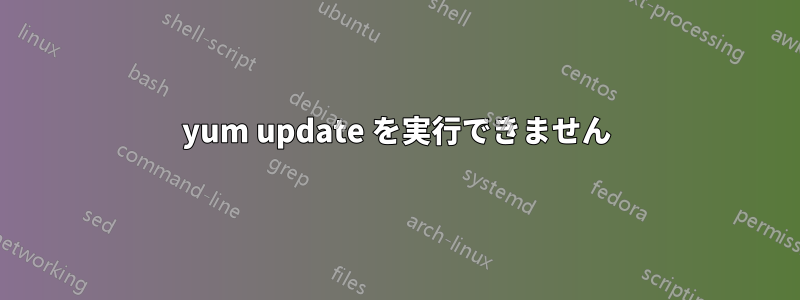 yum update を実行できません