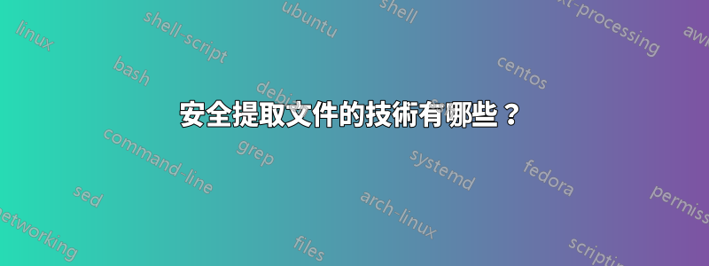 安全提取文件的技術有哪些？