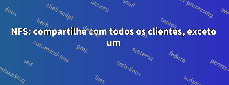 NFS: compartilhe com todos os clientes, exceto um