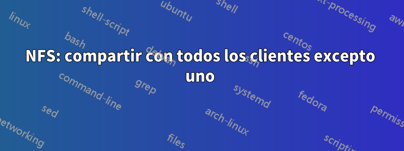 NFS: compartir con todos los clientes excepto uno