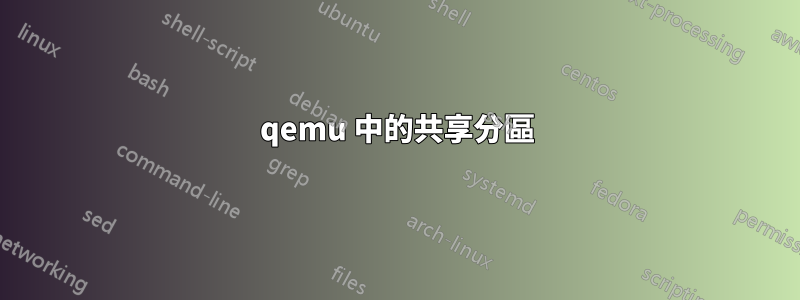 qemu 中的共享分區