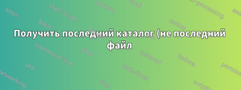 Получить последний каталог (не последний файл)