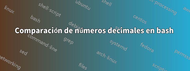 Comparación de números decimales en bash