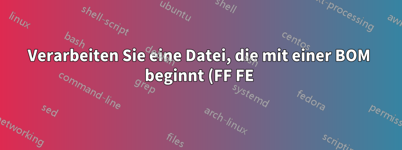 Verarbeiten Sie eine Datei, die mit einer BOM beginnt (FF FE).