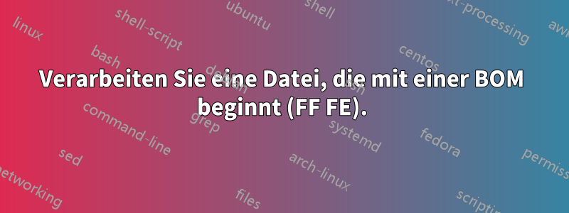 Verarbeiten Sie eine Datei, die mit einer BOM beginnt (FF FE).