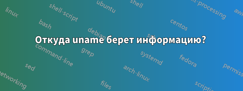 Откуда uname берет информацию?