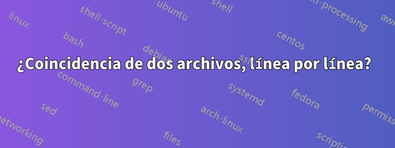 ¿Coincidencia de dos archivos, línea por línea? 