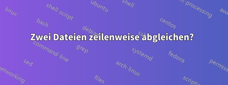 Zwei Dateien zeilenweise abgleichen? 