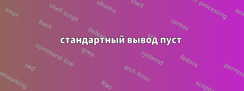стандартный вывод пуст