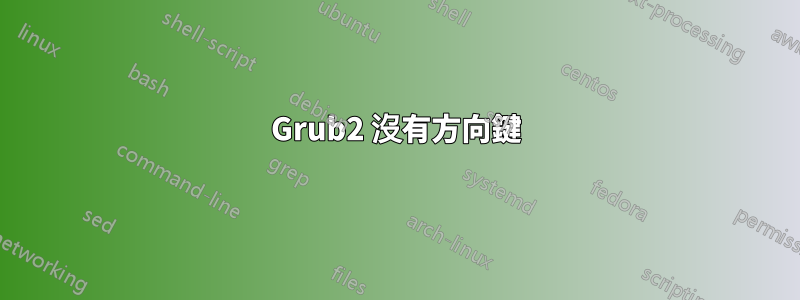 Grub2 沒有方向鍵