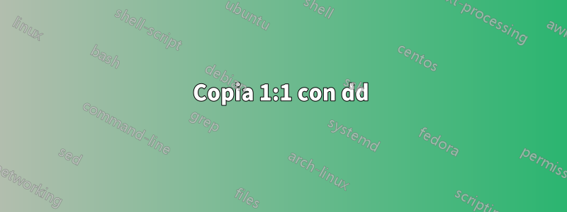 Copia 1:1 con dd