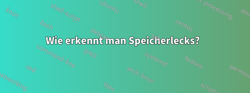 Wie erkennt man Speicherlecks? 