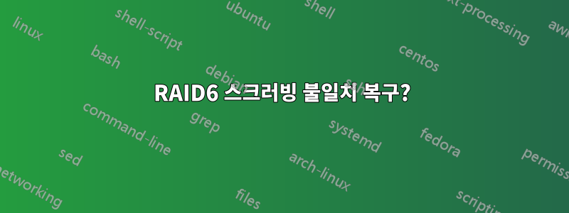 RAID6 스크러빙 불일치 복구?