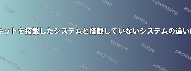 コンソールキットを搭載したシステムと搭載していないシステムの違いは何ですか?