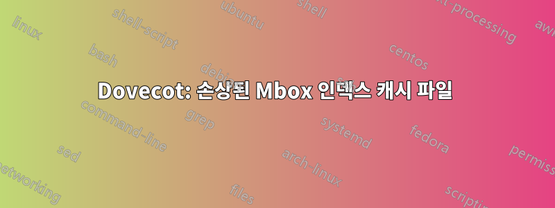 Dovecot: 손상된 Mbox 인덱스 캐시 파일