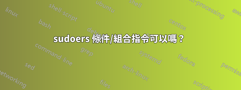 sudoers 條件/組合指令可以嗎？