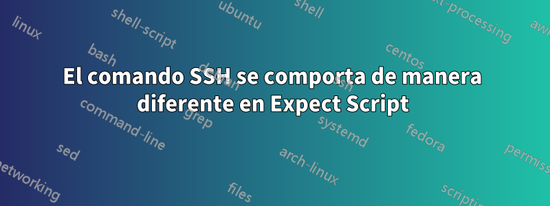 El comando SSH se comporta de manera diferente en Expect Script