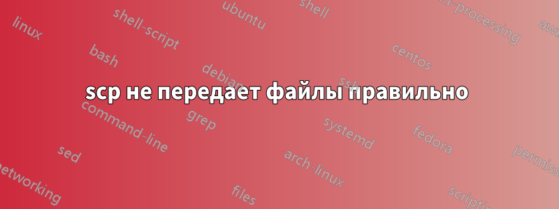 scp не передает файлы правильно